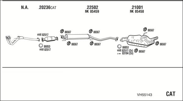 Fonos VH55143 - Система випуску ОГ autocars.com.ua