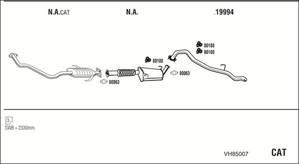 Fonos VH85007 - Система випуску ОГ autocars.com.ua