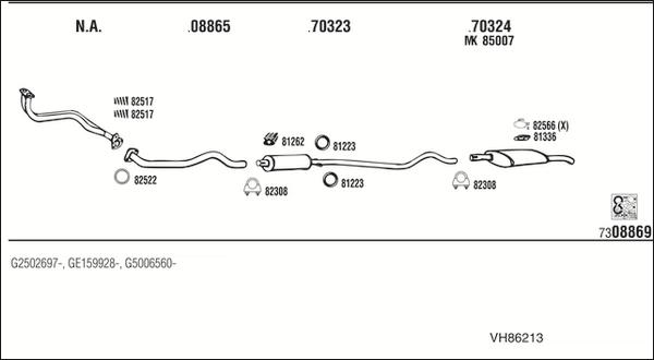 Fonos VH86213 - Система випуску ОГ autocars.com.ua