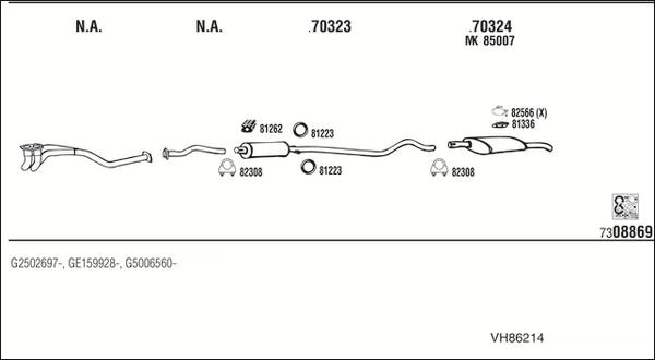 Fonos VH86214 - Система випуску ОГ autocars.com.ua