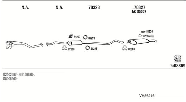 Fonos VH86216 - Система випуску ОГ autocars.com.ua