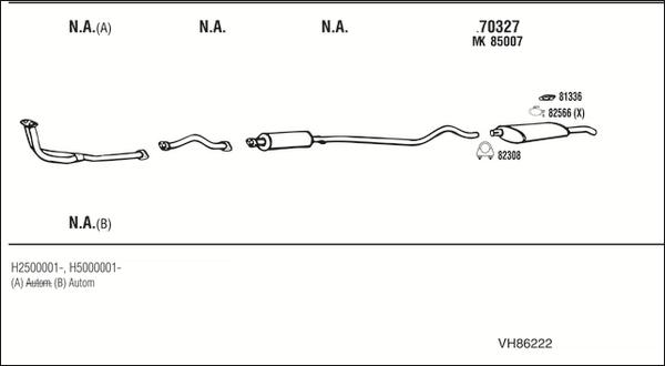 Fonos VH86222 - Система випуску ОГ autocars.com.ua