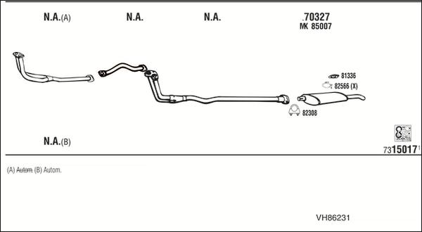 Fonos VH86231 - Система випуску ОГ autocars.com.ua