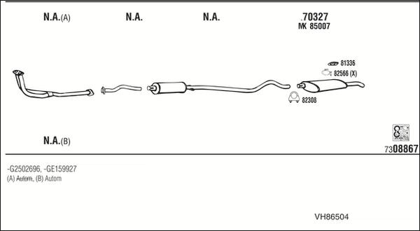 Fonos VH86504 - Система випуску ОГ autocars.com.ua