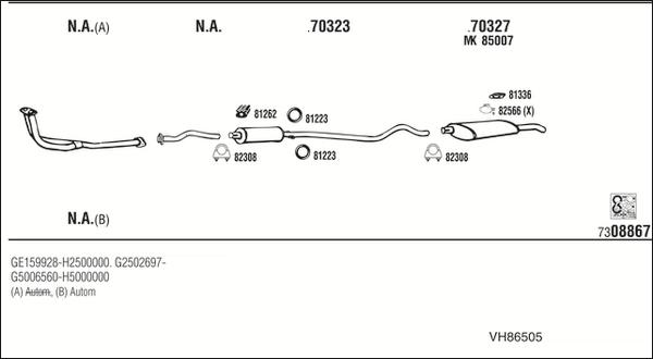 Fonos VH86505 - Система випуску ОГ autocars.com.ua