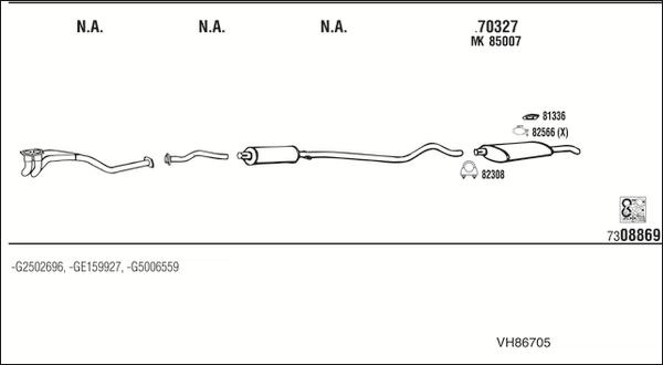 Fonos VH86705 - Система випуску ОГ autocars.com.ua