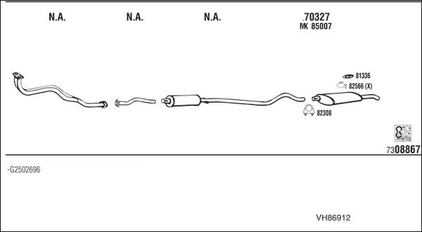 Fonos VH86912 - Система випуску ОГ autocars.com.ua