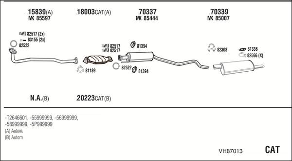 Fonos VH87013 - Система випуску ОГ autocars.com.ua