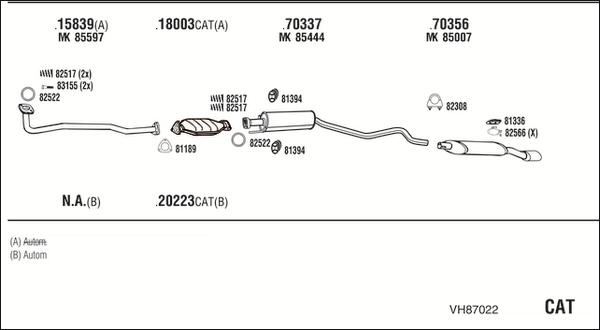 Fonos VH87022 - Система випуску ОГ autocars.com.ua