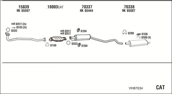 Fonos VH87034 - Система випуску ОГ autocars.com.ua