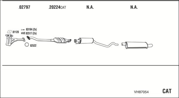 Fonos VH87054 - Система випуску ОГ autocars.com.ua