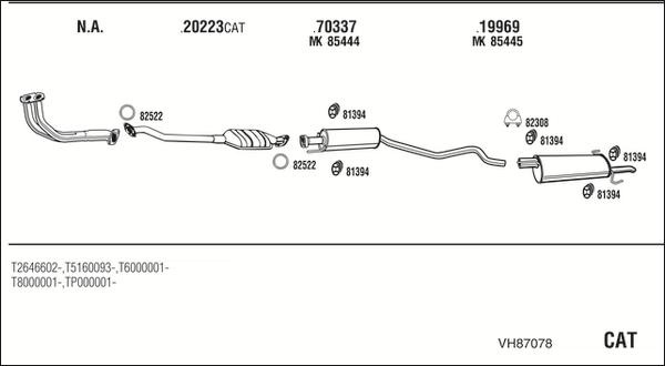 Fonos VH87078 - Система випуску ОГ autocars.com.ua