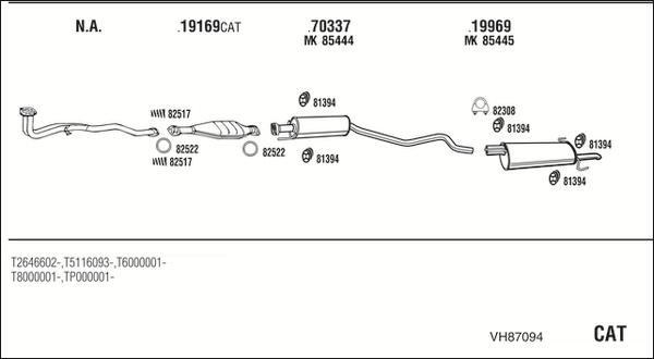 Fonos VH87094 - Система випуску ОГ autocars.com.ua