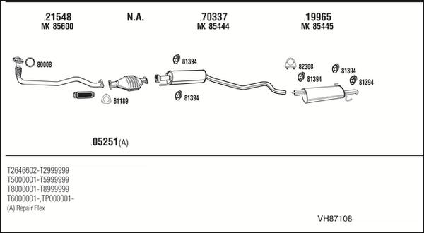 Fonos VH87108 - Система випуску ОГ autocars.com.ua