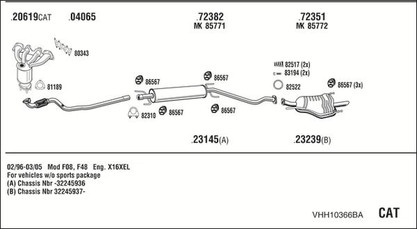 Fonos VHH10366BA - Система випуску ОГ autocars.com.ua