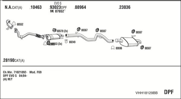 Fonos VHH18129BB - Система випуску ОГ autocars.com.ua