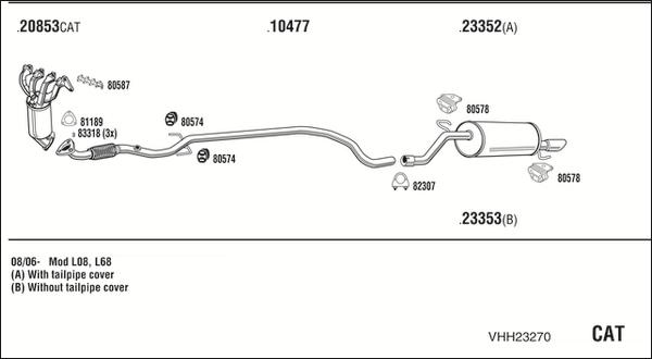 Fonos VHH23270 - Система випуску ОГ autocars.com.ua