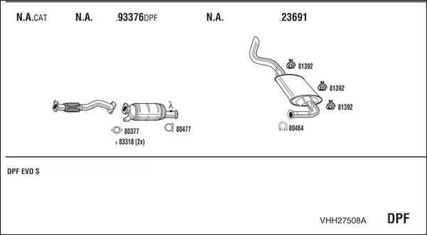 Fonos VHH27508A - Система випуску ОГ autocars.com.ua