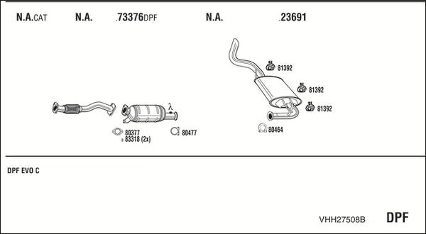Fonos VHH27508B - Система випуску ОГ autocars.com.ua