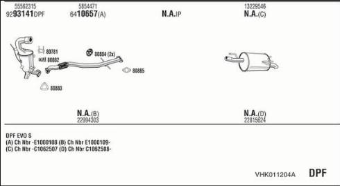 Fonos VHK011204A - Система випуску ОГ autocars.com.ua