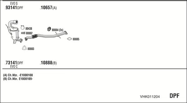 Fonos VHK011204 - Система випуску ОГ autocars.com.ua