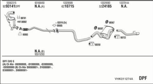 Fonos VHK011274A - Система випуску ОГ autocars.com.ua