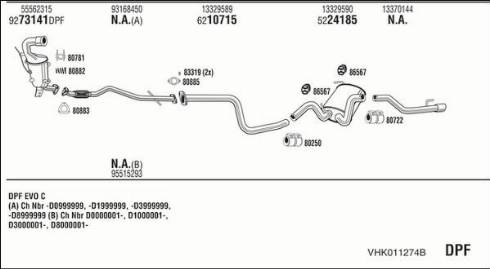 Fonos VHK011274B - Система випуску ОГ autocars.com.ua