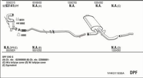 Fonos VHK011936A - Система випуску ОГ autocars.com.ua