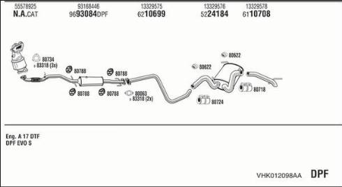 Fonos VHK012098AA - Система випуску ОГ autocars.com.ua