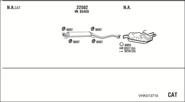 Fonos VHK013710 - Система випуску ОГ autocars.com.ua