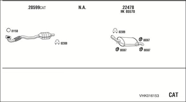 Fonos VHK016153 - Система випуску ОГ autocars.com.ua