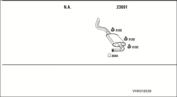 Fonos VHK016539 - Система випуску ОГ autocars.com.ua