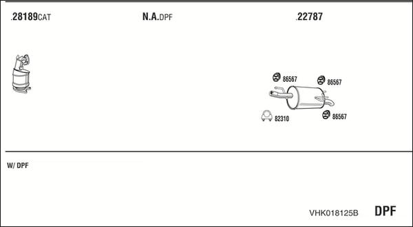 Fonos VHK018125B - Система випуску ОГ autocars.com.ua