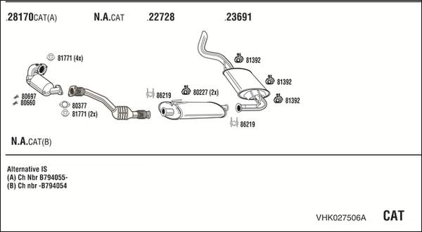 Fonos VHK027506A - Система випуску ОГ autocars.com.ua