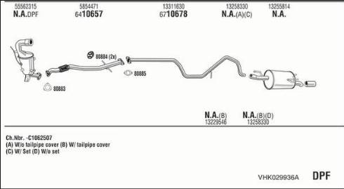 Fonos VHK029936A - Система випуску ОГ autocars.com.ua