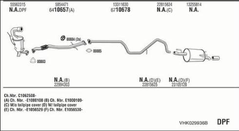 Fonos VHK029936B - Система випуску ОГ autocars.com.ua