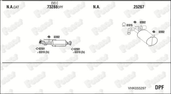 Fonos VHK055297 - Система випуску ОГ autocars.com.ua