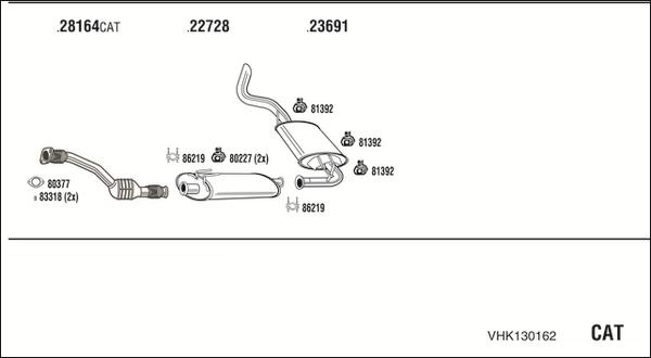 Fonos VHK130162 - Система випуску ОГ autocars.com.ua