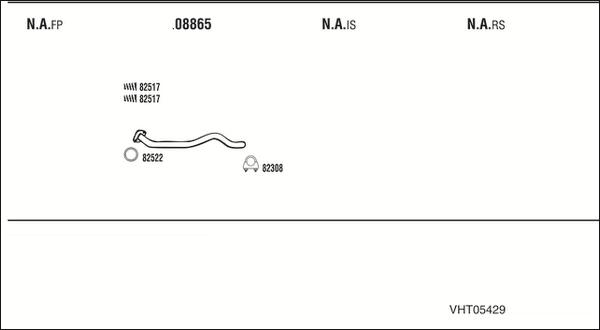 Fonos VHT05429 - Система випуску ОГ autocars.com.ua