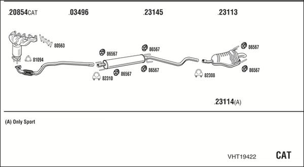 Fonos VHT19422 - Система выпуска ОГ autodnr.net