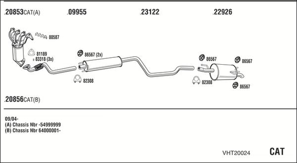 Fonos VHT20024 - Система випуску ОГ autocars.com.ua