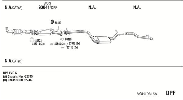 Fonos VOH19815A - Система випуску ОГ autocars.com.ua