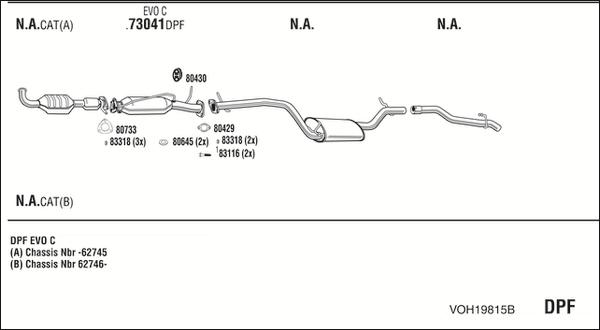 Fonos VOH19815B - Система випуску ОГ autocars.com.ua