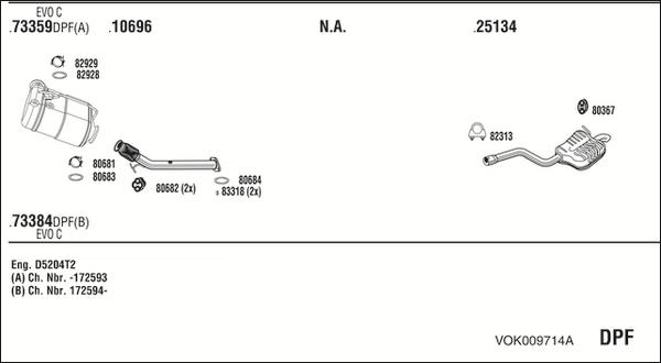 Fonos VOK009714A - Система випуску ОГ autocars.com.ua