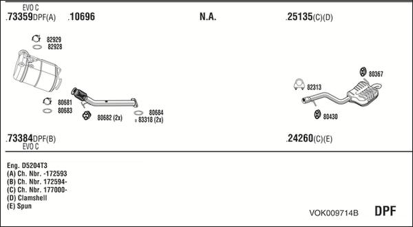 Fonos VOK009714B - Система випуску ОГ autocars.com.ua