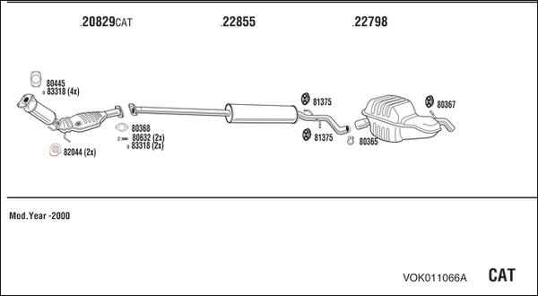 Fonos VOK011066A - Система випуску ОГ autocars.com.ua