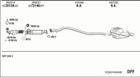 Fonos VOK019404B - Система випуску ОГ autocars.com.ua