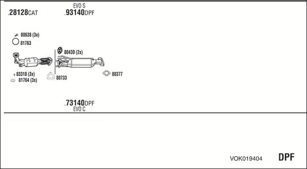 Fonos VOK019404 - Система випуску ОГ autocars.com.ua