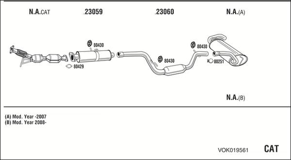 Fonos VOK019561 - Система випуску ОГ autocars.com.ua