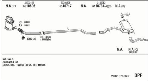 Fonos VOK107466B - Система випуску ОГ autocars.com.ua